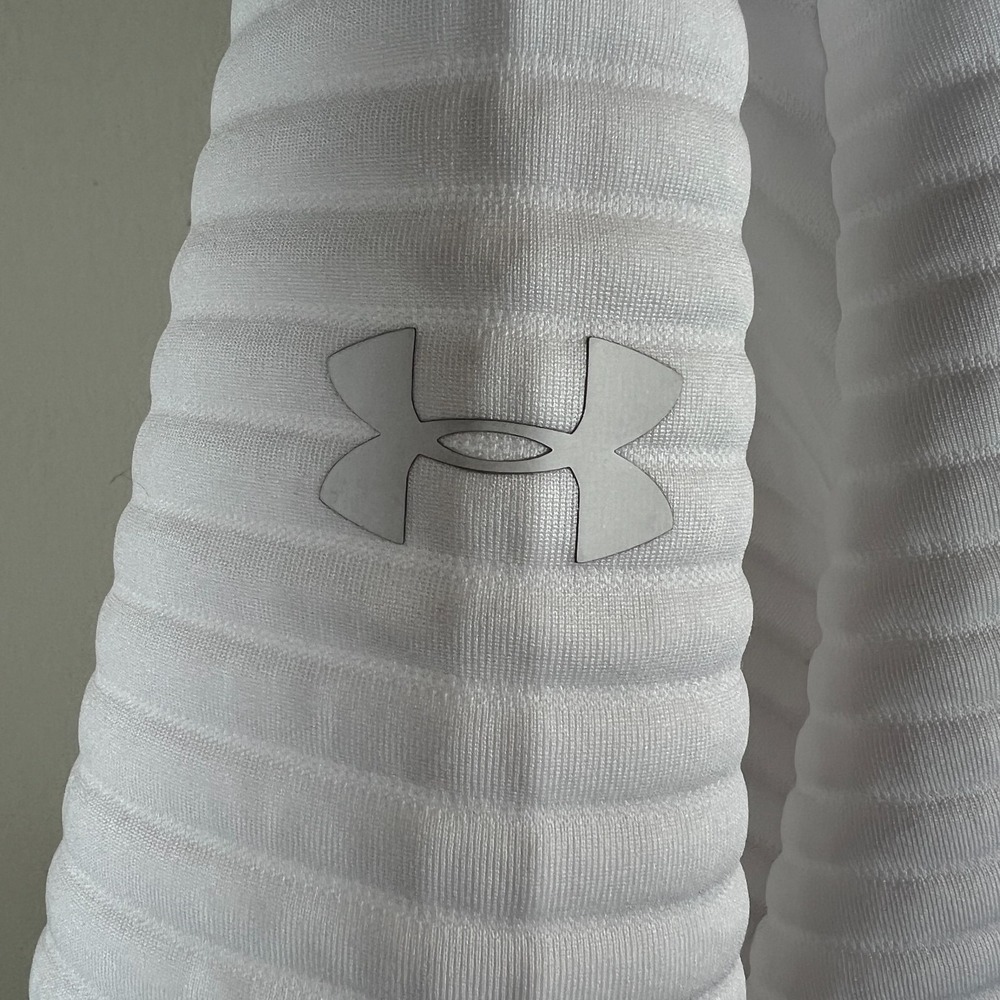 Under Armour Golf 1/4 Zip Pullover Mens 2XL White Cold Gear Loose Ribbed Active - Picture 11 of 16